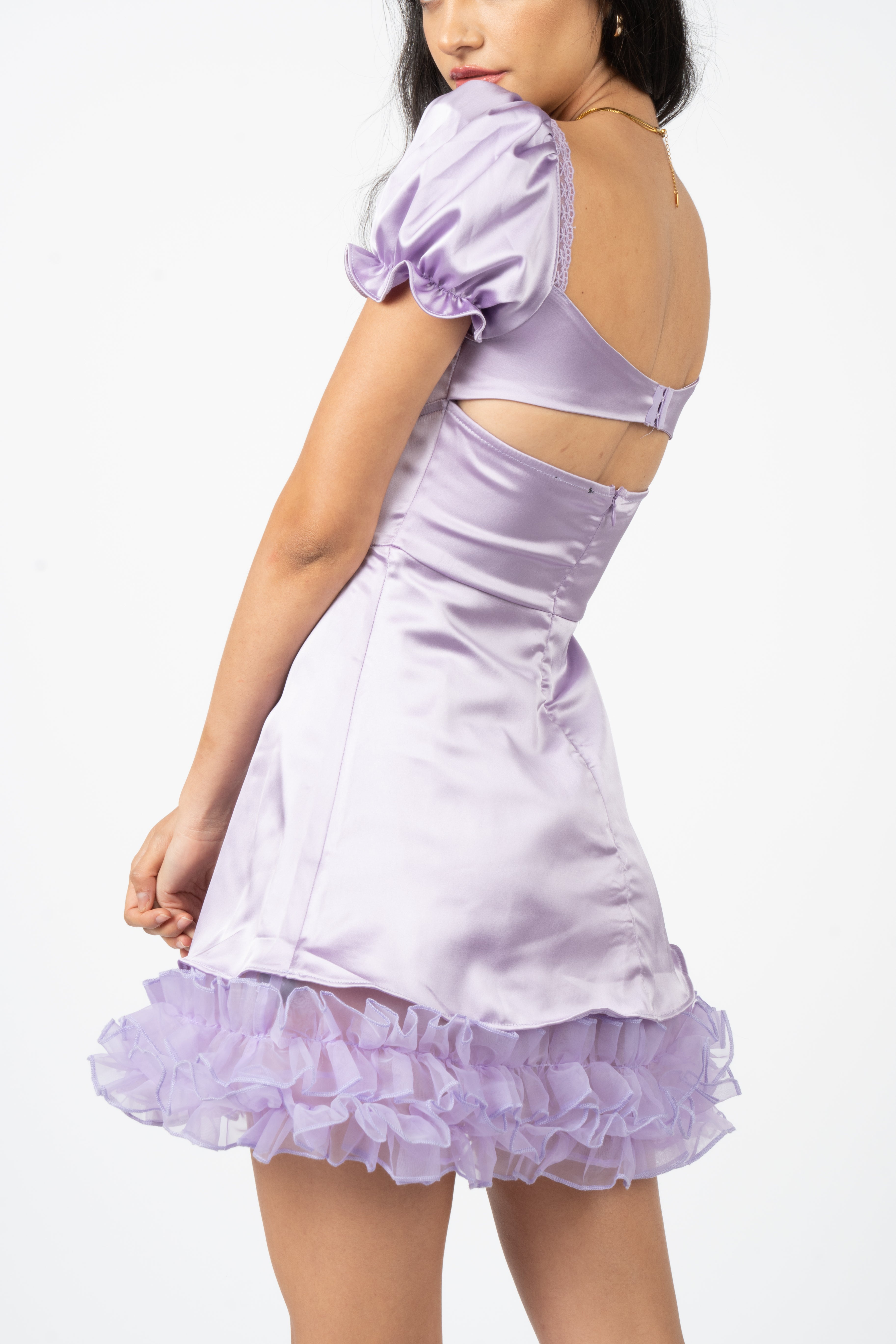 Lilafarbenes Bellina Minikleid